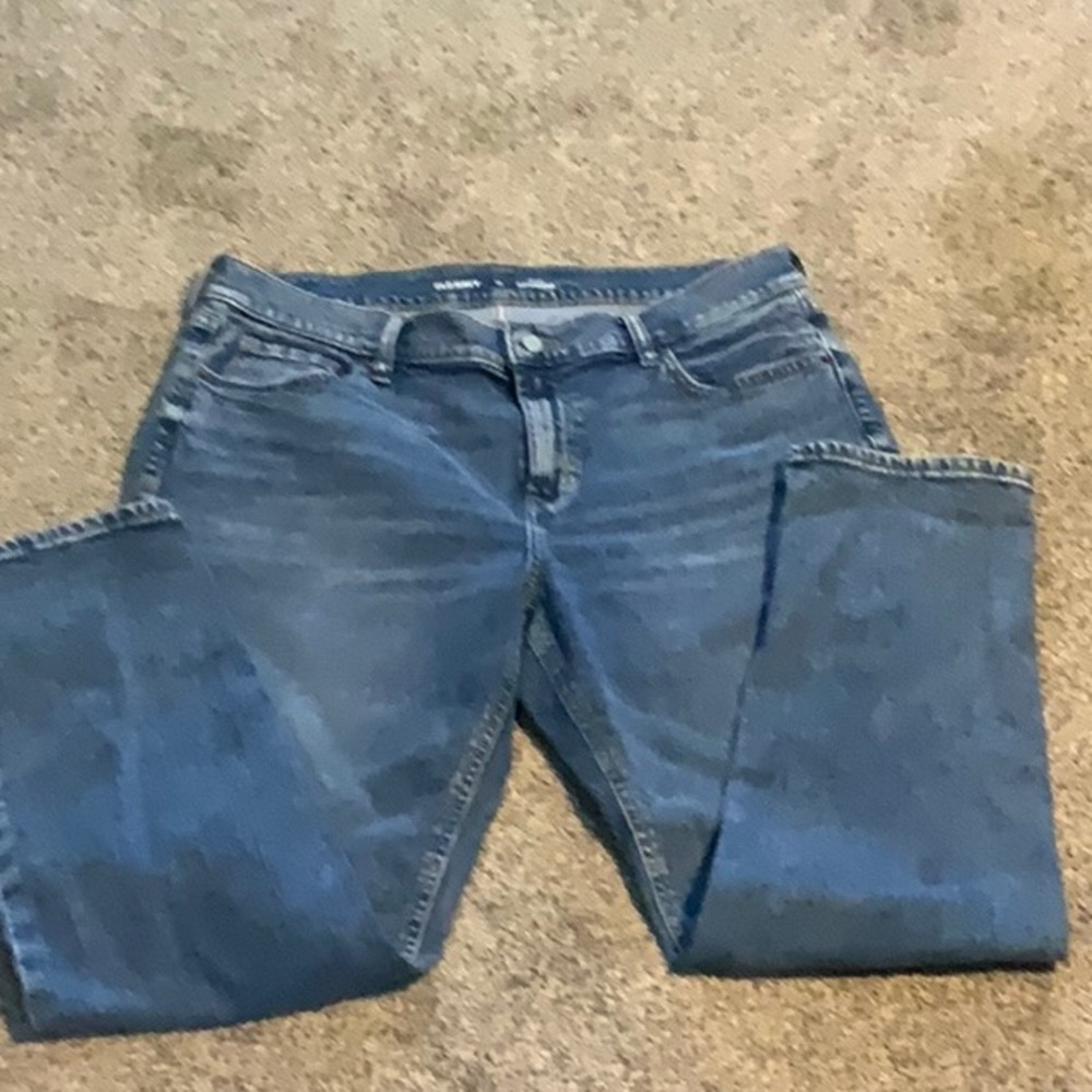 Old Navy Blue Mid Rise Boyfriend Jean